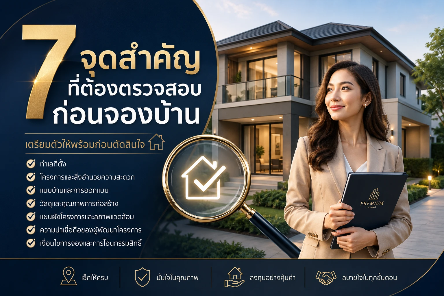 7 จุดสำคัญที่ต้องตรวจสอบก่อนจองบ้าน